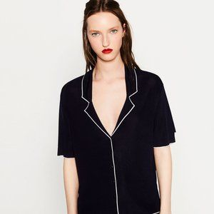 Zara Women SHIRT WITH EMBROIDERED BACK